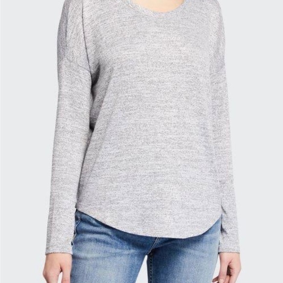 Rag & Bone, Hudson Crewneck Long-Sleeve Grey Top - Picture 4 of 10